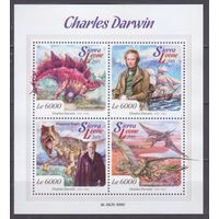2015 Сьерра-Леоне 6773-6776KL Динозавры / Чарльз Дарвин 11,00 евро