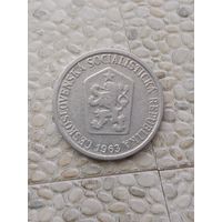 10 геллеров 1963 года Чехословакия. Социалистическая Республика. Монета пореже.
