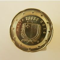 Мальта 20 евроцентов 2016 UNC из ролла
