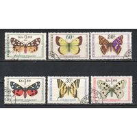 Бабочки Чехословакия 1966 год серия из 6 марок