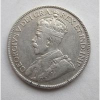 Ньюфаундленд 25 центов 1917 серебро  .36-29
