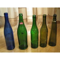 Коллекция из 5 шт. интересных пивных бутылок