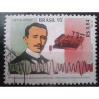 Бразилия 1995 Маркони, 100 лет радио Михель-2,6 евро гаш
