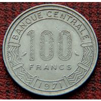 Камерун 100 франков 1971 г. Западная канна- "Африканская антилопа".