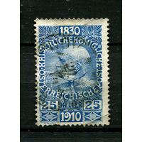 Австро-Венгрия - 1910 - Император Франц Иосиф I - 25H - [Mi.169] - 1 марка. Гашеная.  (Лот 64BV)
