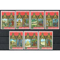 Религиозная архитектура Экваториальная Гвинея 1975 год чистая серия из 7 марок (М)