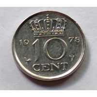 Нидерланды. 10 центов 1978 года.
