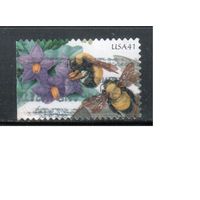 США-2007 (Мих.4243  BD) , гаш., Фауна, Флора, Цветы, Пчелы