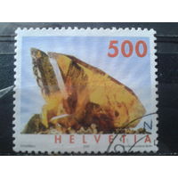 Швейцария 2002 Стандарт, минерал 500 концевая Михель-8,0 евро гаш
