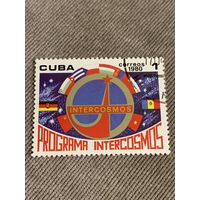 Куба 1980. Международная космическая программа Интеркосмос. Марка из серии