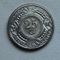 Нидерландские Антильские острова 25 центов, 1991  4-4-40