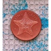 Багамские острова 1 цент 2004 года. Морская звезда. UNC.