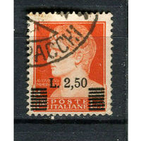 Королевство Италия - 1945 - Надпечатка нового номинала 2,5L на 1,75L - [Mi.669] - 1 марка. Гашеная.  (Лот 90ER)-T7P10