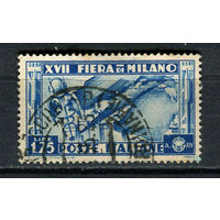 Королевство Италия - 1936 - Символ торговли и карта Италии 1,25L - [Mi.546] - 1 марка. Гашеная.  (Лот 35ES)-T5P17