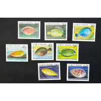 Вьетнам 1982 г. Рыбы. Камбала. Фауна. полная серия из 8 марок #0110-Ф2P22