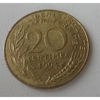 20 сантим Франция 1994 г.в.