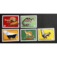 Болгария 1985 г. Экзотические хищные животные. Фауна, полная серия из 5 марок #0274-Ф1P60