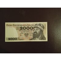 2000 Злотых. 1979 года. Польша.Unc.