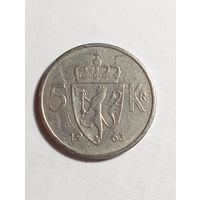 Норвегия 5 крон 1963 года .