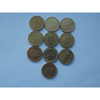 Лот монет 10 евроцентов.