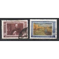 50 лет со дня смерти И.И.Левитана СССР 1950 год серия из 2-х марок