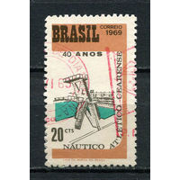 Бразилия - 1969 - Спорт. Водные виды спорта - [Mi. 1213] - полная серия - 1 марка. Гашеная.  (Лот 40CG)