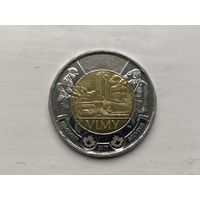 Монета Канада 2 доллара 2017 UNC Битва при Вими арт.