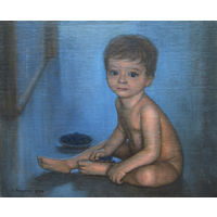 Картина "Младенец с виноградом". Автор Кирилл Владимирович Мельник