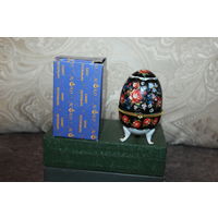 Шкатулка-яйцо "Санкт-Петербург", клеймо, коробка.