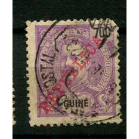Португальские колонии - Гвинея - 1911 - Король Карлуш I 700R с надпечаткой  - [Mi.103] - 1 марка. Гашеная.  (Лот 100BD)
