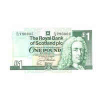 Шотландия 1 фунт 1993 года. Дата 24 февраля. Состояние UNC!