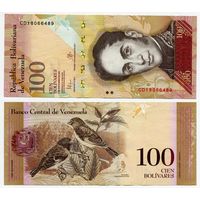 Венесуэла. 100 боливаров (образца 05.11.2015 года, P93j, aUNC)