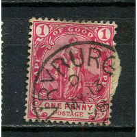 Британские колонии - Мыс Доброй Надежды - 1893 - Аллегория - (есть тонкое место) - [Mi. 41a] - полная серия - 1 марка. Гашеная.  (LOT EJ1)-T10P2