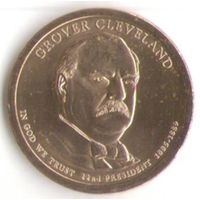 1 доллар США 2012 год 22-й Президент Гровер Кливленд _состояние UNC