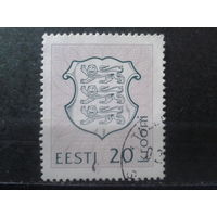 Эстония 1993 Стандарт, герб 20 кр Михель-2,0 евро гаш