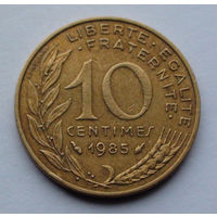 Франция 10 сантимов. 1985