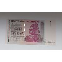 Зимбабве 1 доллар  2007 г UNC Без обращения.