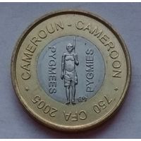 Камерун 750 франков 2005 г. Пигмеи