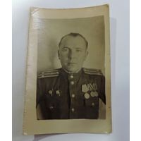 Фото офицера ветерана 2-й мировой. СССР. Размер 6-9 см.