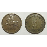 Литва - 5 центов 1936