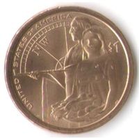 1 доллар США 2014 год  Сакагавея Гостеприимство индейцев двор Р _состояние аUNC/UNC