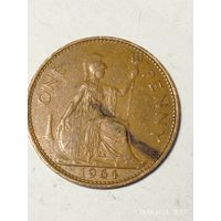 Великобритания 1  пенни 1964 года .