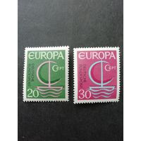 ФРГ 1966 Серия из двух марок "ЕВРОПА СЕПТ (EUROPA CEPT)" (чистые **) Мi. 519-520