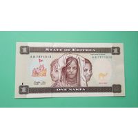 Банкнота 1 накфа Эритрея 1997 г.