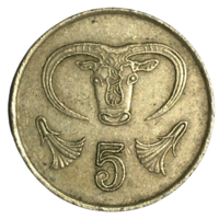 Кипр 5 центов, 1987