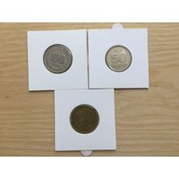 Южная Корея набор монет 100, 50, 10 вон 1973 - 3 шт.