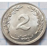 Тунис 2 миллима, 1960        ( 3-3-4 )