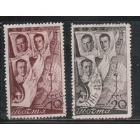 СССР-1938, (Заг.501-502) гаш.    , Авиация, 2-й полет СССР-США