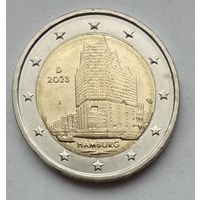 Германия 2 евро 2023 г. J. Гамбург