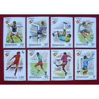 Руанда. Спорт. Футбол. ( 8 марок ) 1982 года. 7-3.